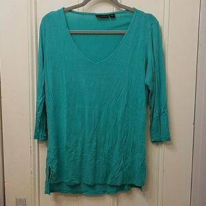 Metaphor -Large- Teal 3/4 sleeve shirt